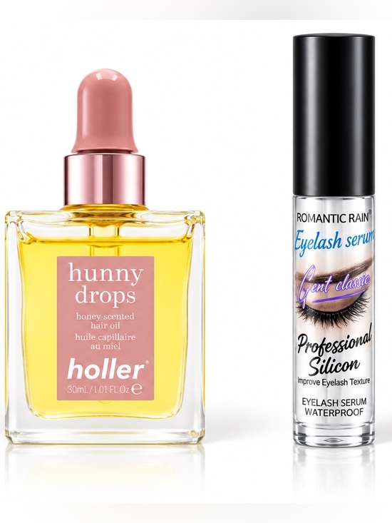- Other - Holler Hunny Drops Hair Oil and Romantic Rain Eyelash Serum